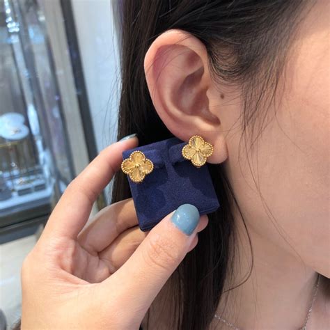 replica van cleef and arpels alhambra earrings|vca vintage alhambra earrings.